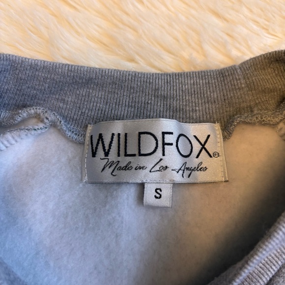 Wildfox Twinkle Lights Fiona Cropped Christmas Crew Neck Fleece Sweatshirt Small - Picture 3 of 5